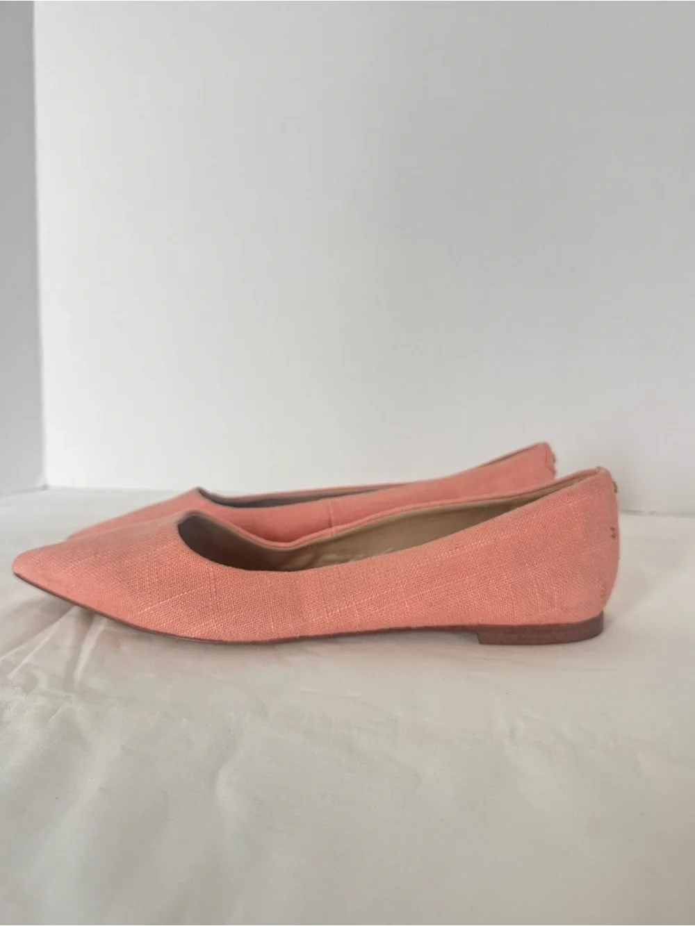 Sam Edelman Pointed Coral Linen Flats Size 8M